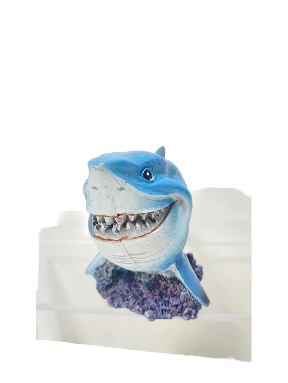 Blue Shark Fish Tank Decor Shark Display - 